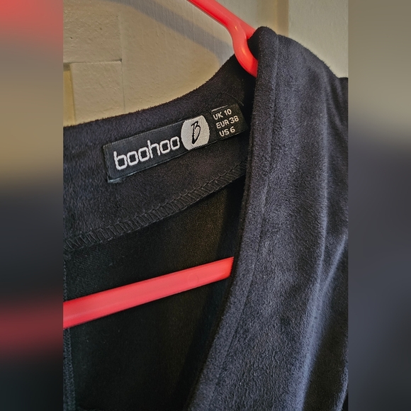 Black Suede Shift/Bodycon Dress - Picture 3 of 4